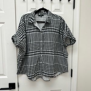 Madewell Black and white checked shirt